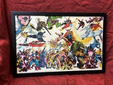 Original 80’s The Merry Marvel Marching Confusion Comics Michael Golden 17”x11” picture