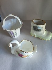 Vintage English Bone China & European Miniature Curio Lot picture