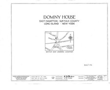 Photo:East Hampton NY Dominy House 1715 HABS sketch Long Island picture