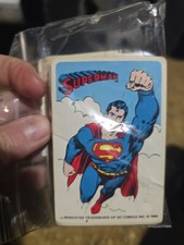 Vintage 1966 DC Comics SUPERMAN Playing Card , Missing 3 Diamonds. Nostalgia  picture