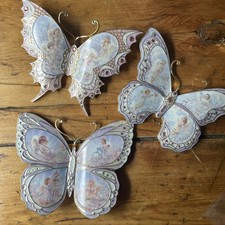 Wings Of Love/kindness/caring Lot Of 3 - 2006 Bradford Exchange Ceramic Butterfl picture