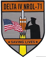 DELTA IV NROL-71 MISSION PATCH - SAVING LIVES AND SUPPORTING THE TROOPS RJG picture