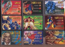 Marvel Overpower Card Game TCG Lot 16 Page Binder 1995 Spiderman,IronMan,Thor picture