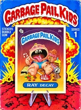 AUTHENTIC 1985 SERIES 1 Garbage Pail Kids Ray Decay 2b Trading Card Sticker GPK picture