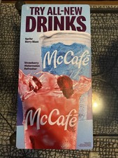 McDonald’s Sprite Berry Blast And Strawberry Watermelon Refresher Sign. picture