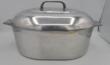 Vtg Magnalite GHC 8 Qt Oval Roaster Dutch Oven w Lid USA Aluminum Silver picture