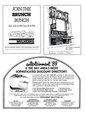 PRINT AD, 1989 Lefty O' Doul's Bar Restaurant 80's San Francisco Geary Powell picture
