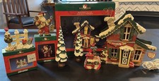 Kurt S Adler Snowtown Claus & Co Workshop Lighted Christmas Village Santa Lot picture
