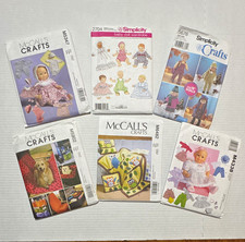 McCall’s & Simplicity Sewing Pattern Lot M5347 M5902 M6482 2704 5676 Doll/Crafts picture
