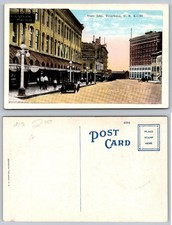 Vintage State Line Postcard Texarkana Arkansas Texas E.C. Kropp Street View picture