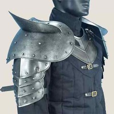 NEW MEDIEVAL GOTHIC FANTASY Steel Shoulder Guard DARK WARRIOR PAULDRON ARMOR picture