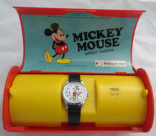 MINT Vintage 1970s Bradley Mickey Mouse Watch Mechanical Working W/ Box - NOS picture
