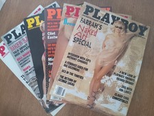 1997 Year Issue Playboy Magazine LOT of 6 w/ Centerfolds Newsstand FARRAH FAWCET picture