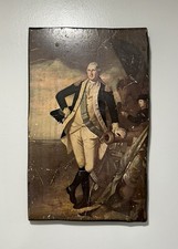 Vintage George Washington at Princeton Wood Plaque Charles Willson Peale 13.3” picture