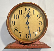 Antique 1927 Westclox Big Ben De Luxe Alarm Clock Pink Rose Gold Crackle picture