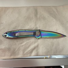 Beautiful NEW ,One Of A Kind Crush Rainbow Kershaw Knife, Very Very Rare  picture
