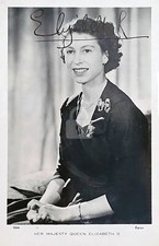 Queen Elizabeth II Signed 1953  RPPC Photo Postcard Copy picture