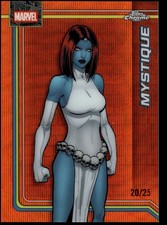 2026 Topps Chrome Marvel Comics Mystique #086 Orange Wave Refractor /25 picture