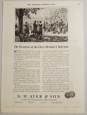 1924 Print Ad N.W. Ayer Advertising Philadelphia,PA Old Market Square picture