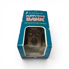 Vintage 1989 Puppy Dog Bank By Poynter Like “Mighty Hungry Hound” Dog Coin Bank picture