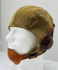 WWII U.S. ARMY AIR FORCE A-8 ORIGINAL CLOTH FLIGHT HELMET picture