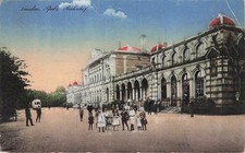 Postcard Landau (76829), Landau station, lithograph, topographic postcard picture