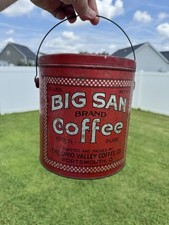 Antique Big San Coffee General Store Can 5lb RARE Portsmouth Ohio Advertising picture