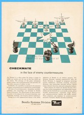 1959 Bendix Systems Ann Arbor MI Chess Checkmate Air Defense Cold War Ad picture