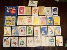 Vintage 1985 Care Bears Figurine Panini Amer. Greetings Trading Cards LOT +1 PKG picture