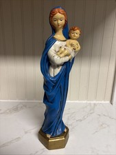 Vintage Madonna & Child Statue 14