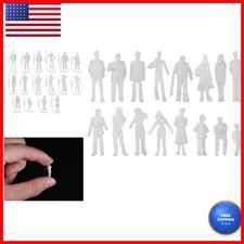 DS. DISTINCTIVE STYLE 100Pcs Mini People Figurines Unpainted Assorted Poses picture