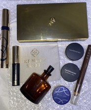 LOT Vanity Junk Drawer Designer Beauty COLLECTIBLES Bottles Compacts Tubes VTG picture