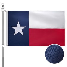 Texas flag for outside 4x6 Ft, Embroidered, Brass Grommets 4x6Ft picture