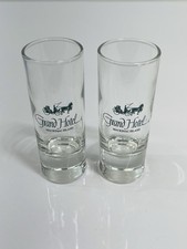 Rare 2 Grand Hotel Mackinac Island Double Shot Glasses Libbey Brand New 2.5 Oz picture