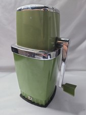Vintage Sears Swing Away Ice Crusher Manual Hand Crank Avocado Green Retro picture