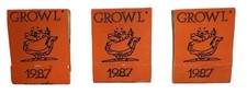 Vintage 1987 Florida Gators Gator Growl UF Matchbooks RARE First Union Lot of 3  picture