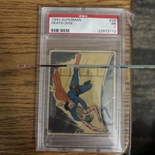 1940 SUPERMAN GUM Non Sports Card #29 DEATH DIVE PSA 1 RARE SET BREAK picture