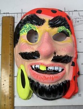 Vintage Ben Cooper 1960’s or 1970s Plastic Pirate Halloween Mask picture