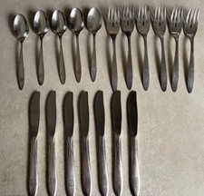 18 Vintage Pan Am Airlines International Silver CO Silver Plated Flatware Okay picture