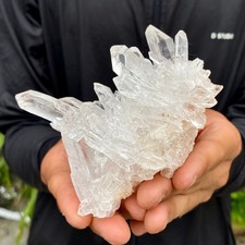357G A+++Natural white Crystal Himalayan quartz cluster /mineralsls picture