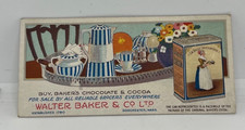 Walter Baker Chocolate Cocoa Trade Card Blotter USA Dorchester Massachusetts   picture