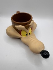 Vintage 1992 Wile E Coyote 3D Mug Warner Bros Looney Tunes Plastic Cup picture