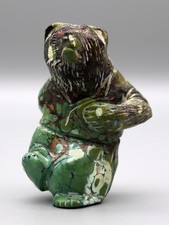 Eddington Hannaweeke Turquoise Zuni Basketball Coach Bear Fetish picture