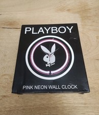 Vintage 12” Playboy Neon Pink Light Clock 3E Trading New In Box 2003 picture