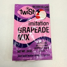 Vintage Twist Imitation Grapeade Mix Packet Free Beach Ball Offer General Foods picture