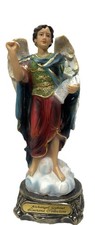 Saint Archangel Gabriel San Gabriel Statue Figurine 8 Inch Religious Gift picture