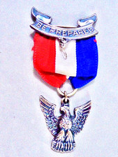 Vintage 1960's EAGLE SCOUT Boy Scouts of America Sterling Silver MEDAL 3