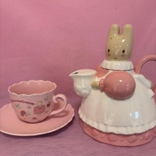 Sanrio Marron Cream Teapot Cup & Saucer Tea Set Vintage Kawaii Rare Japan picture