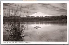 Vintage 1956 LAKE VILLARRICA, Chile Real Photo RPPC Postcard