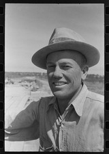 Photo:Menard County Texas 1930s Road Worker Cement Dust Portrait picture